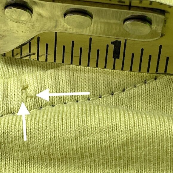 VTG 90s CK1 V-Neck Short Sleeve Shirt Raised Mini Square Front Green Men’s L - Picture 11 of 11